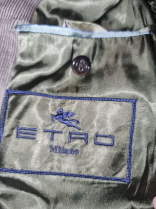 Giacca vintage Etro velluto grigio a coste