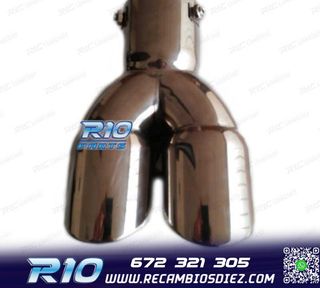 COLA ESCAPE DOBLE REDONDA ACERO INOX