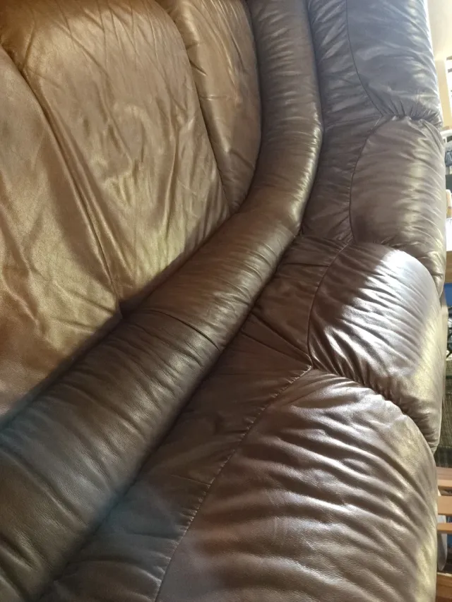 Sofá Rinconera Piel Marrón