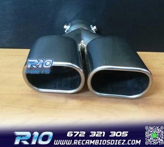 COLA ESCAPE DOBLE RECTANGULAR ACERO INOX