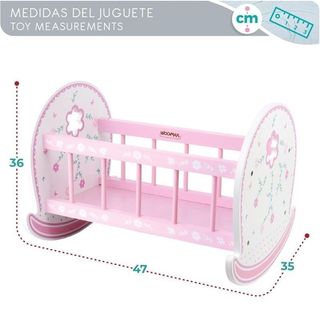Cuna de Madera para muñecas 47x35x36