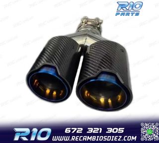 COLA ESCAPE DERECHA BMW LOOK M PERFORMANCE AZUL CARBONO