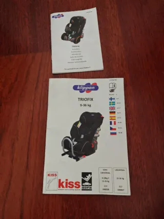 Silla coche Klippan Grupo 1-2-3