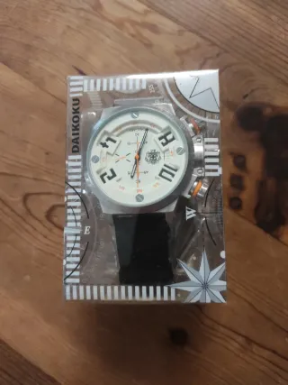 Reloj Calgary DAIKOKU Caballero Naranja Blanco.