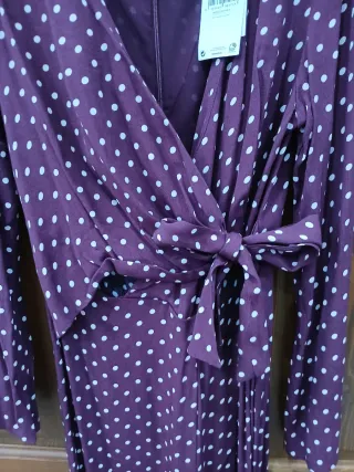 Mono largo estampado lunares morado