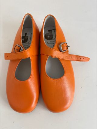 Zapatos Villena Piel Niña Naranja Talla 31