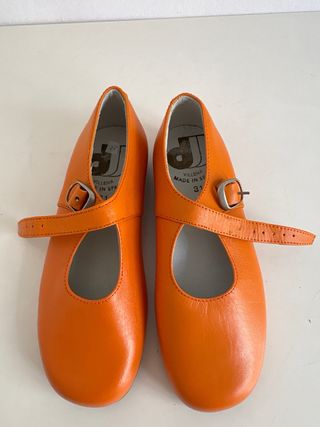 Zapatos Villena Piel Niña Naranja Talla 31