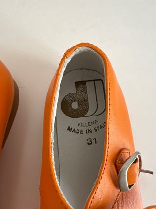 Zapatos Villena Piel Niña Naranja Talla 31