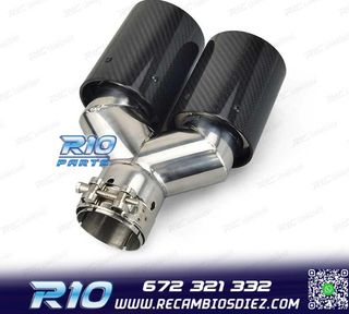 COLA ESCAPE IZQUIERDA BMW LOOK M PERFORMANCE AZUL CARBONO