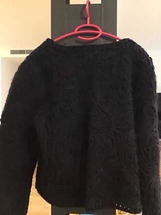 Chaqueta Zara Punto Negra xl