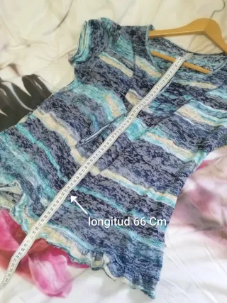 Blusa Talla Grande L Estampado Acuarela en Tonos