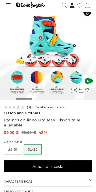 Patines en línea Lite Max Olsson Talla S (32-35)