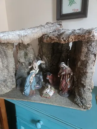 Nacimiento Belén Barro y Tela Artesanía