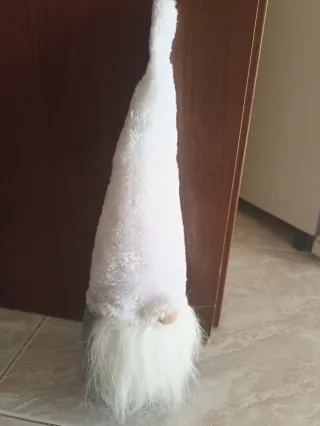 Fermaporta tessuto bianco e grigio