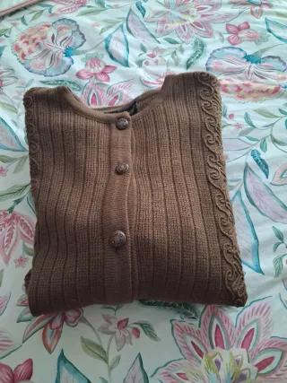 Cárdigan mujer marrón como nuevo