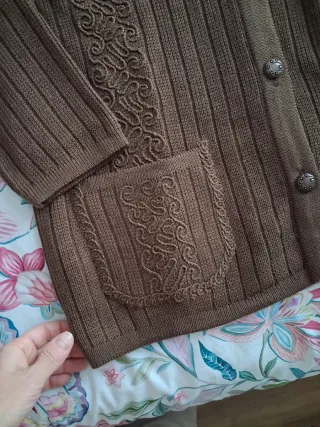 Cárdigan mujer marrón como nuevo