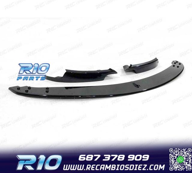 SPOILER LIP BMW E90 E91 E92 E93 05-10 LOOK M3 NEGRO BRILLO