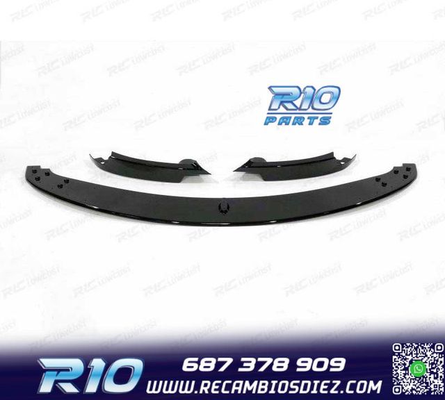 SPOILER LIP BMW E90 E91 E92 E93 05-10 LOOK M3 NEGRO BRILLO
