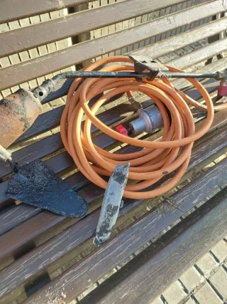 Soplete con manguera y accesorios