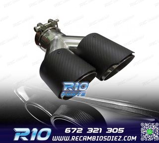 COLA ESCAPE CARBONO DOBLE IZQUIERDA