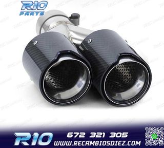 COLA ESCAPE DOBLE BMW M PERFORMANCE CARBONO CROMO IZQ