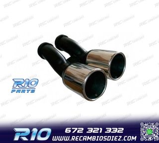 COLA ESCAPE DOBLE REDONDA ACERO INOX SEAT AUDI VOLKSWAGEN VW