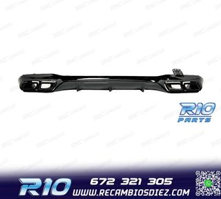 DIFUSOR MERCEDES W213 16-20 LOOK E63 NEGRO BRILLO
