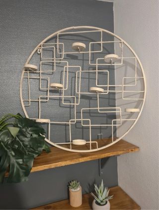 Portacandele da parete in metallo