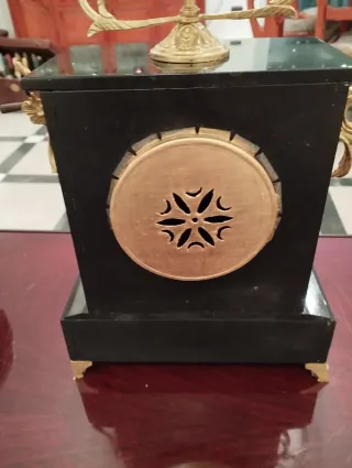 Orologio da Camino in Marmo e Bronzo