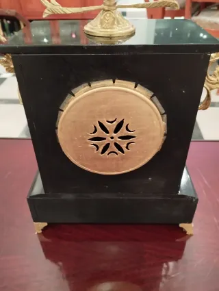 Orologio da Camino in Marmo e Bronzo