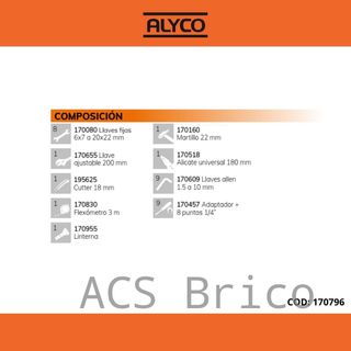 Caja Herramientas 33 Piezas Alyco 170796
