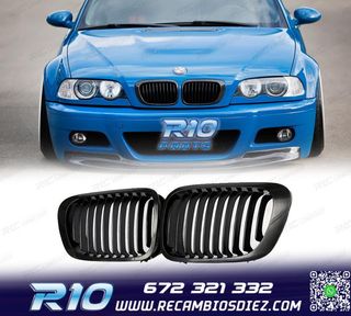 PARRILLAS BMW E46 COUPE CABRIO 99-03 NEGRO BRILLO LOOK M PER
