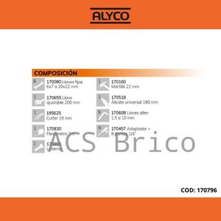 Caja Herramientas 33 Piezas Alyco 170796
