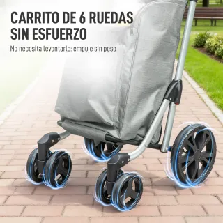 Carrito Compra Plegable 46L 3 en 1