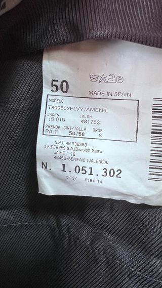 Traje de boda hombre. T-58