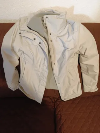 Chaqueta polar mujer beige