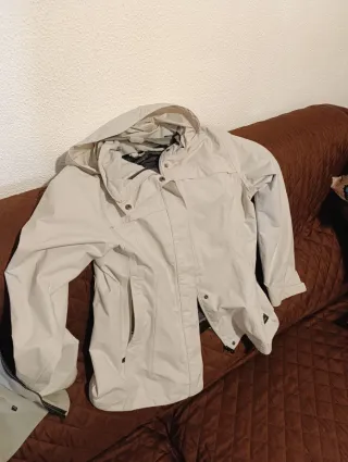 Chaqueta polar mujer beige