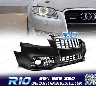PARAGOLPES DELANTERO AUDI A4 B7 04-08 LOOK S LINE CROMO NEGR