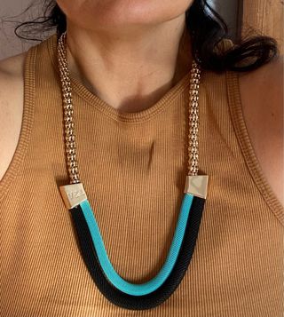 Collar V&L Dorado y Turquesa