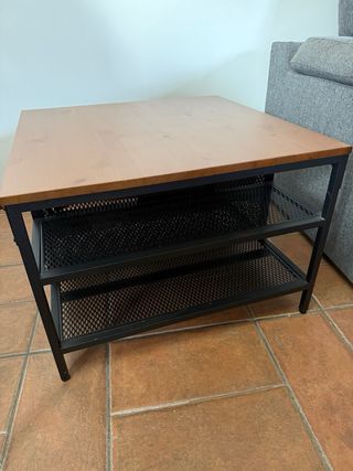 Mesa de centro Ikea madera y metal