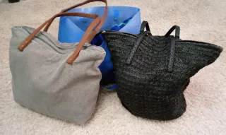 Lote 3 Borse Nere e Grigie