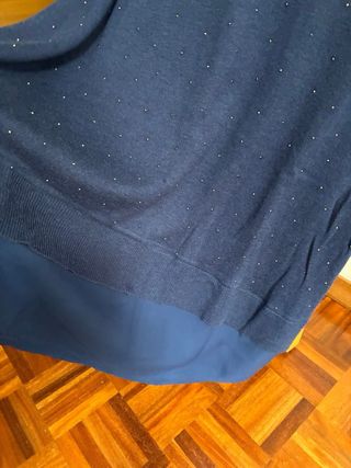 Jersey punto azul marino