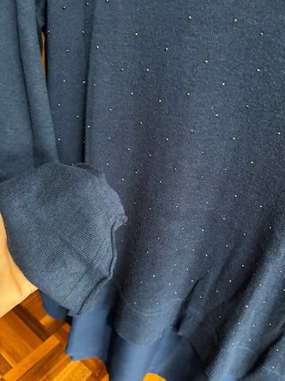 Jersey punto azul marino