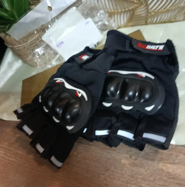 Guantes XL Moto de Medio Dedo NUEVO