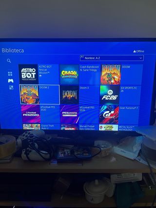 PS4 Slim 1TB Negra compatible Juegos PKG y mando.