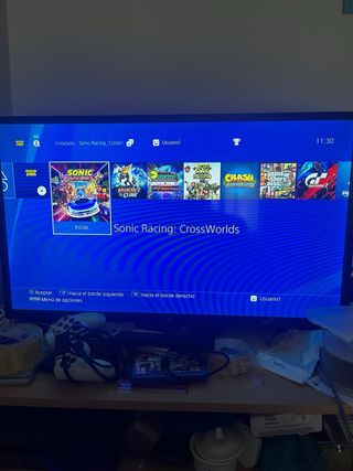 PS4 Slim 1TB Negra compatible Juegos PKG y mando.