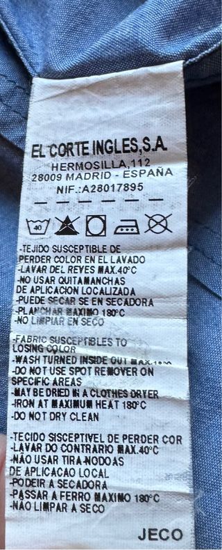 Camisa Zendra Petite Talla 44 Azul