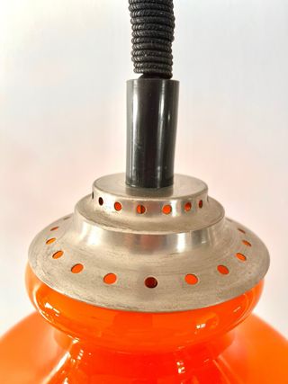 Lámpara colgante naranja cristal