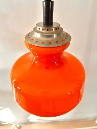 Lámpara colgante naranja cristal