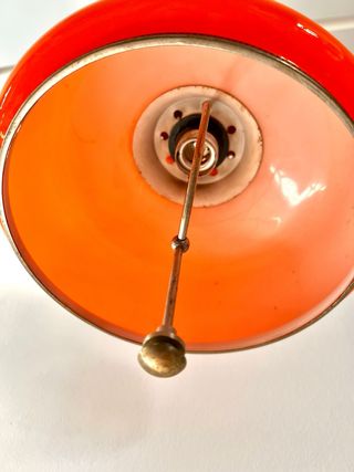 Lámpara colgante naranja cristal